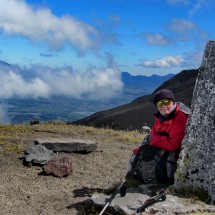 Marion on top of 4298 meters high Lomo Grande